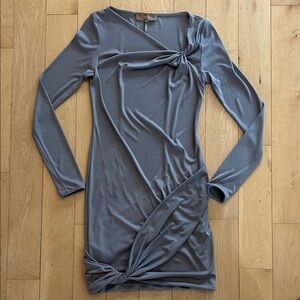 BCBG Max Azria long sleeve grey dress size S